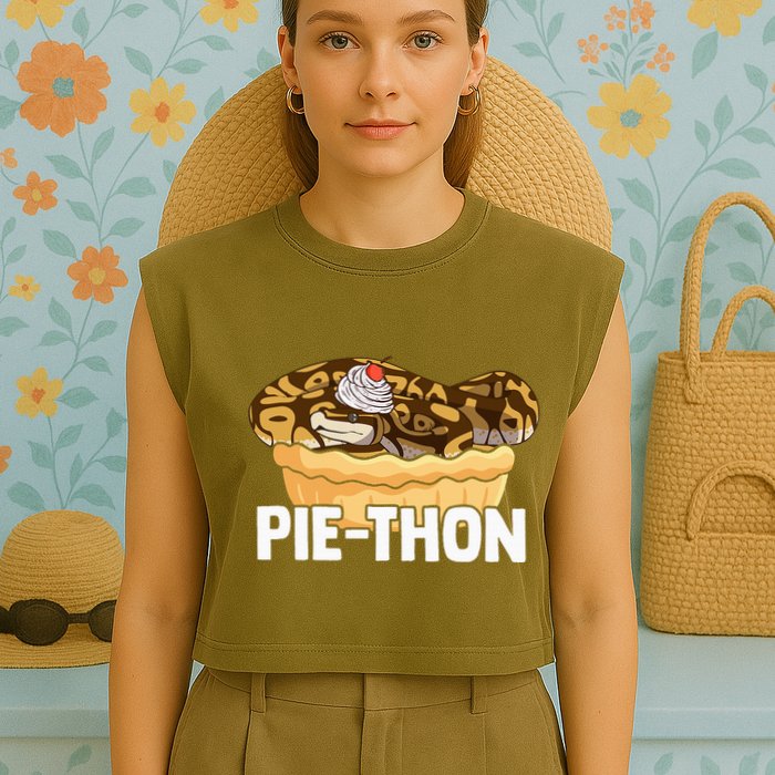 Ball Python Pie Thon Snake Pet Owner Animal Ball Python Garment-Dyed Women's Muscle Tee