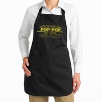 Best Pop Pop In The Galaxy Birthday Gift For Pop Pop Full-Length Apron With Pockets