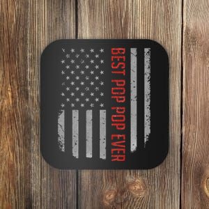 Best Pop Pop Ever American Flag Gifts For Father's day Coaster