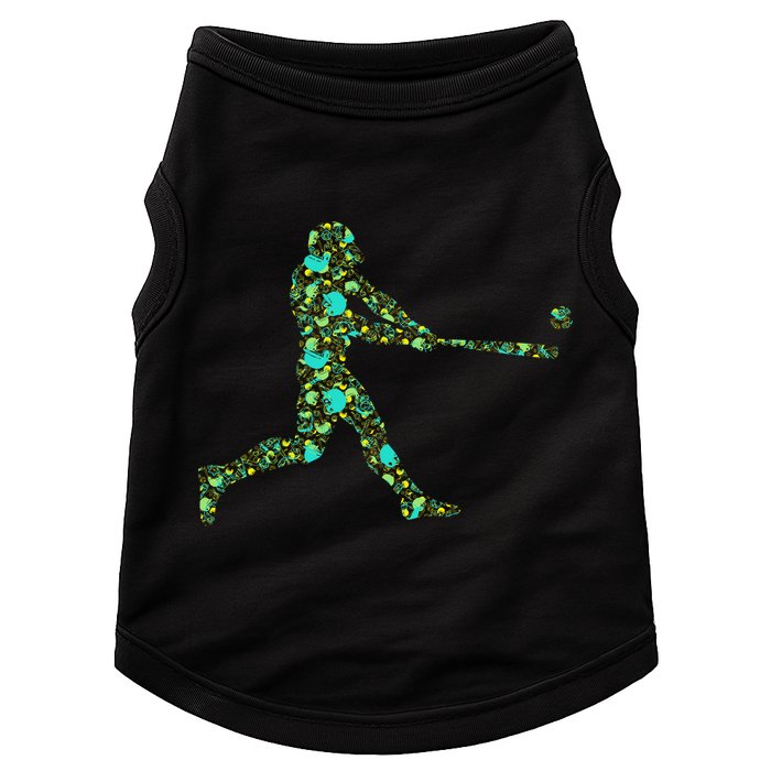 Baseball Player Pattern Doggie Tank