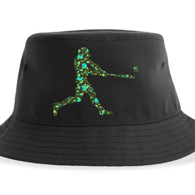 Baseball Player Pattern Sustainable Bucket Hat
