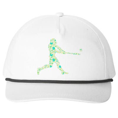 Baseball Player Pattern Snapback Five-Panel Rope Hat