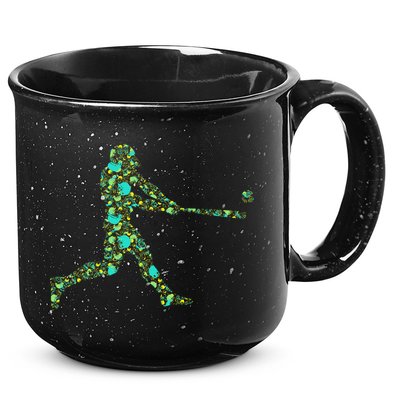 Baseball Player Pattern 15oz Campfire Ceramic Mug