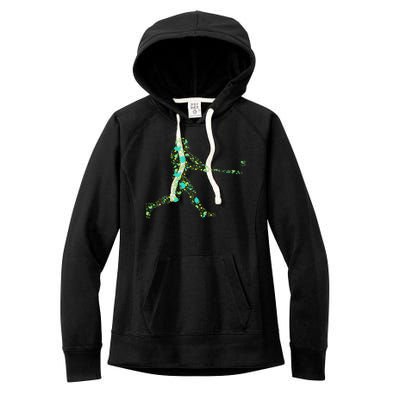 Baseball Player Pattern Women's Fleece Hoodie