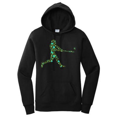 Baseball Player Pattern Women's Pullover Hoodie