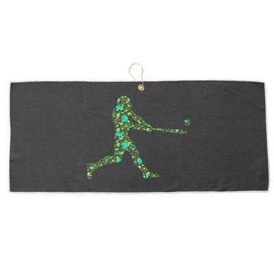 Baseball Player Pattern Large Microfiber Waffle Golf Towel