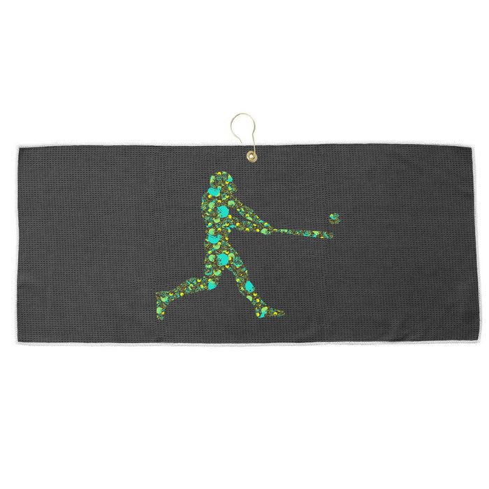 Baseball Player Pattern Large Microfiber Waffle Golf Towel
