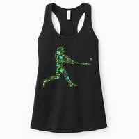 Baseball Player Pattern Womens Tank Top