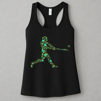 Baseball Player Pattern Womens Tank Top