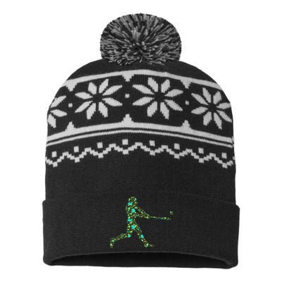 Baseball Player Pattern USA-Made Snowflake Beanie