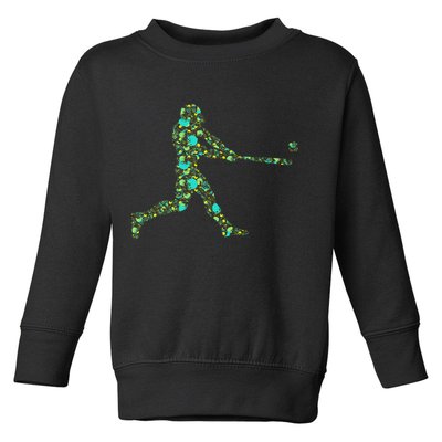 Baseball Player Pattern Toddler Sweatshirt