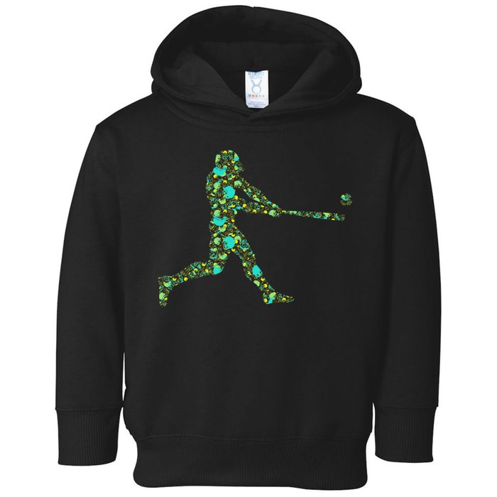 Baseball Player Pattern Toddler Hoodie