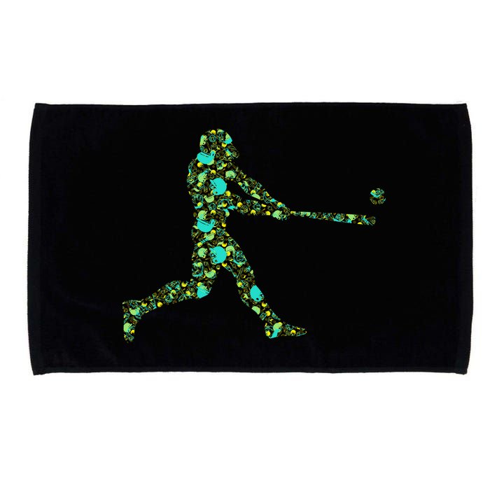 Baseball Player Pattern Microfiber Hand Towel