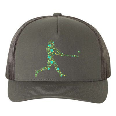 Baseball Player Pattern Yupoong Adult 5-Panel Trucker Hat