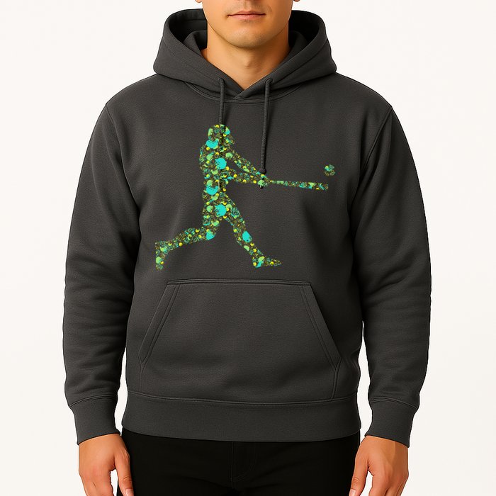 Baseball Player Pattern Hoodie
