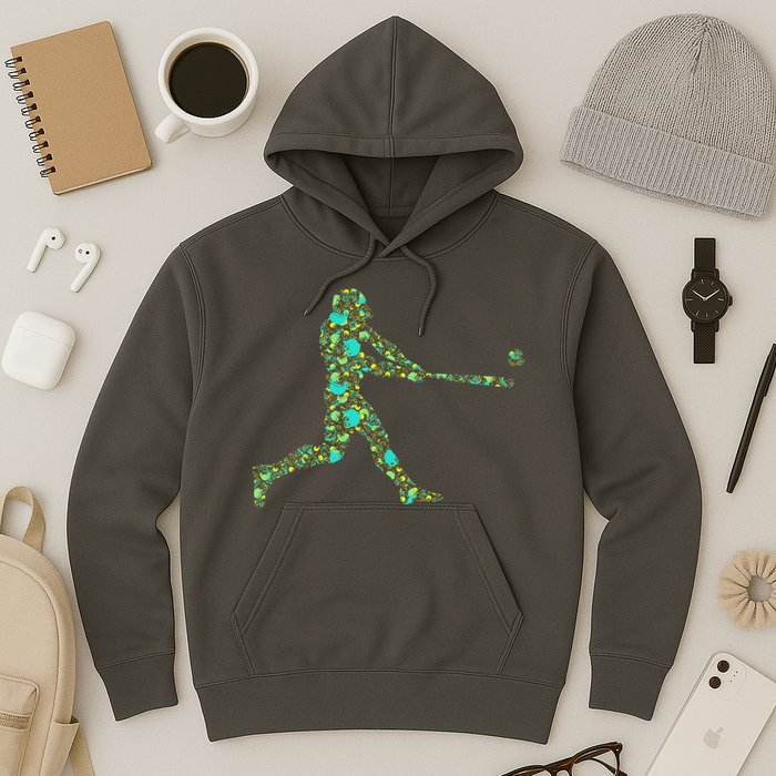 Baseball Player Pattern Hoodie