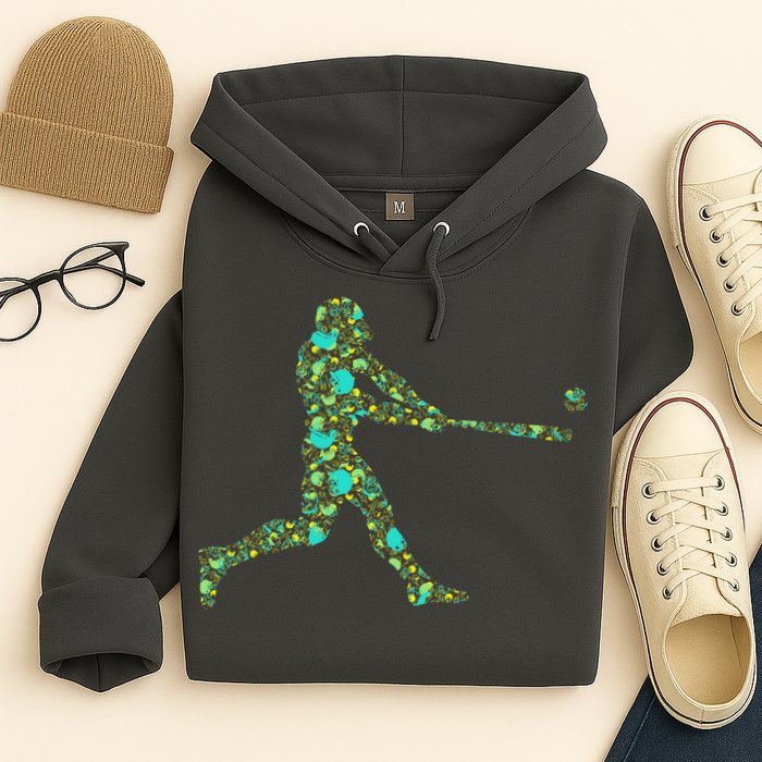 Baseball Player Pattern Hoodie