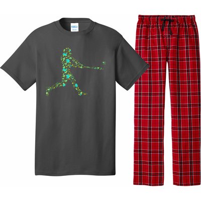 Baseball Player Pattern Pajama Set