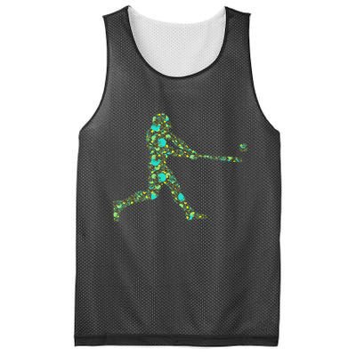 Baseball Player Pattern Mesh Reversible Basketball Jersey Tank