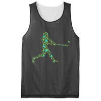Baseball Player Pattern Mesh Reversible Basketball Jersey Tank