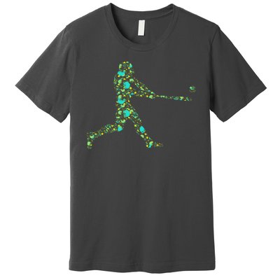 Baseball Player Pattern Premium T-Shirt