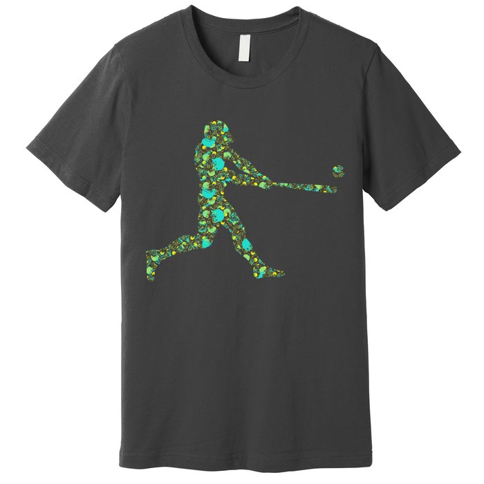 Baseball Player Pattern Premium T-Shirt