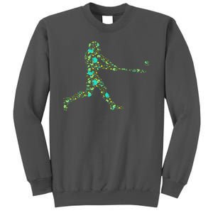 Baseball Player Pattern Tall Sweatshirt