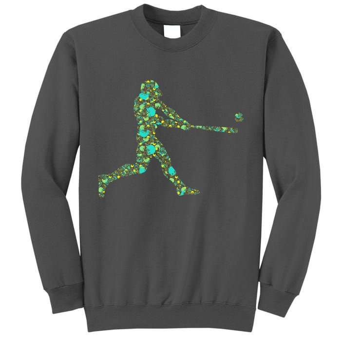 Baseball Player Pattern Tall Sweatshirt