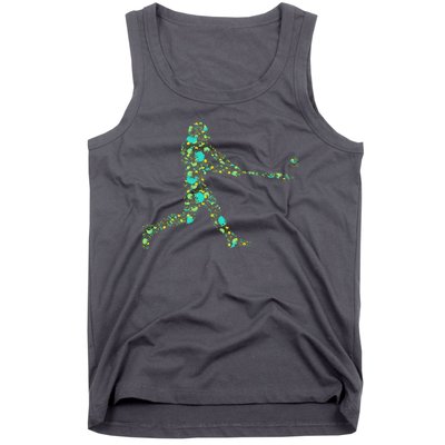 Baseball Player Pattern Tank Top