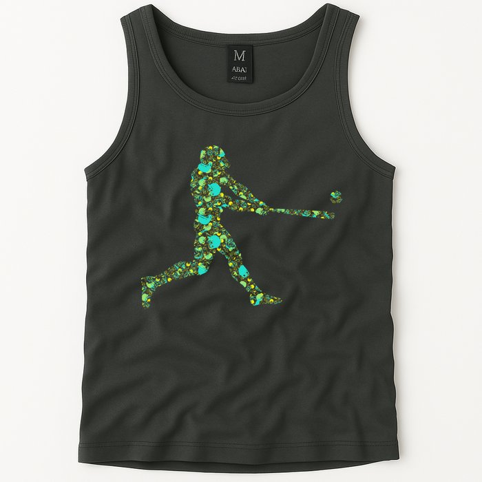 Baseball Player Pattern Tank Top