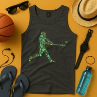 Baseball Player Pattern Tank Top