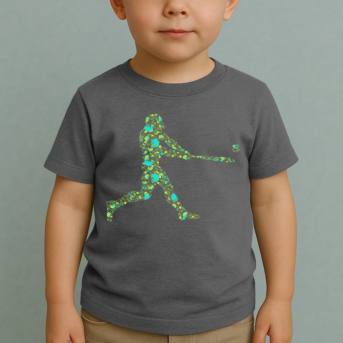 Baseball Player Pattern Toddler T-Shirt