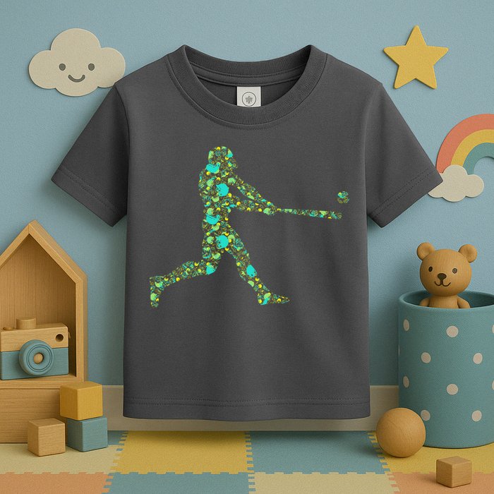 Baseball Player Pattern Toddler T-Shirt
