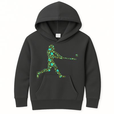 Baseball Player Pattern Kids Hoodie