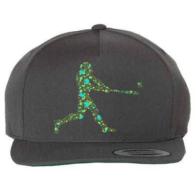 Baseball Player Pattern Wool Snapback Cap