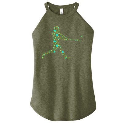 Baseball Player Pattern Women's Perfect Tri Rocker Tank