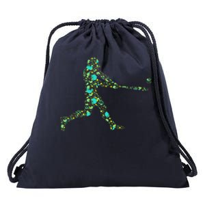 Baseball Player Pattern Drawstring Bag