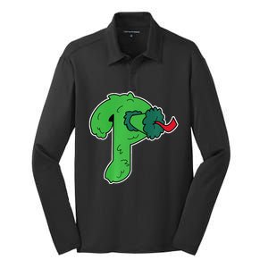 Big Phanatic P Premium Silk Touch Performance Long Sleeve Polo