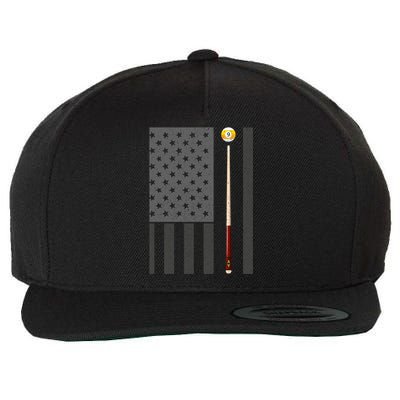 Billiards Pool Player Table Usa Us American Flag Meaningful Gift Wool Snapback Cap