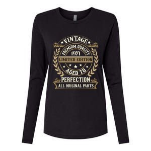 Birthday Premium Quality 1971 Birthday Mom Dad Gift 52nd Birthday Womens Cotton Relaxed Long Sleeve T-Shirt