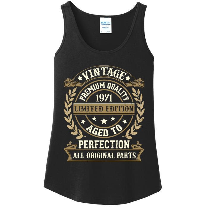 Birthday Premium Quality 1971 Birthday Mom Dad Gift 52nd Birthday Ladies Essential Tank