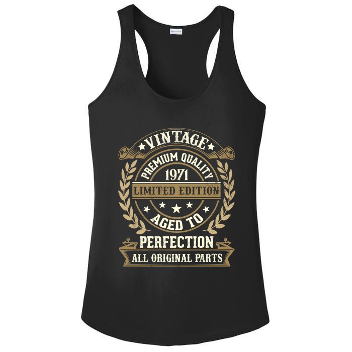 Birthday Premium Quality 1971 Birthday Mom Dad Gift 52nd Birthday Ladies PosiCharge Competitor Racerback Tank