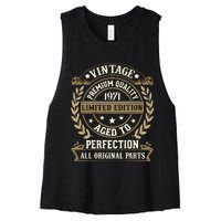 Birthday Premium Quality 1971 Birthday Mom Dad Gift 52nd Birthday Women's Racerback Cropped Tank