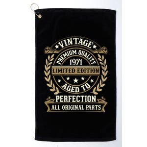 Birthday Premium Quality 1971 Birthday Mom Dad Gift 52nd Birthday Platinum Collection Golf Towel