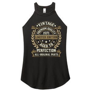 Birthday Premium Quality 1971 Birthday Mom Dad Gift 52nd Birthday Women's Perfect Tri Rocker Tank