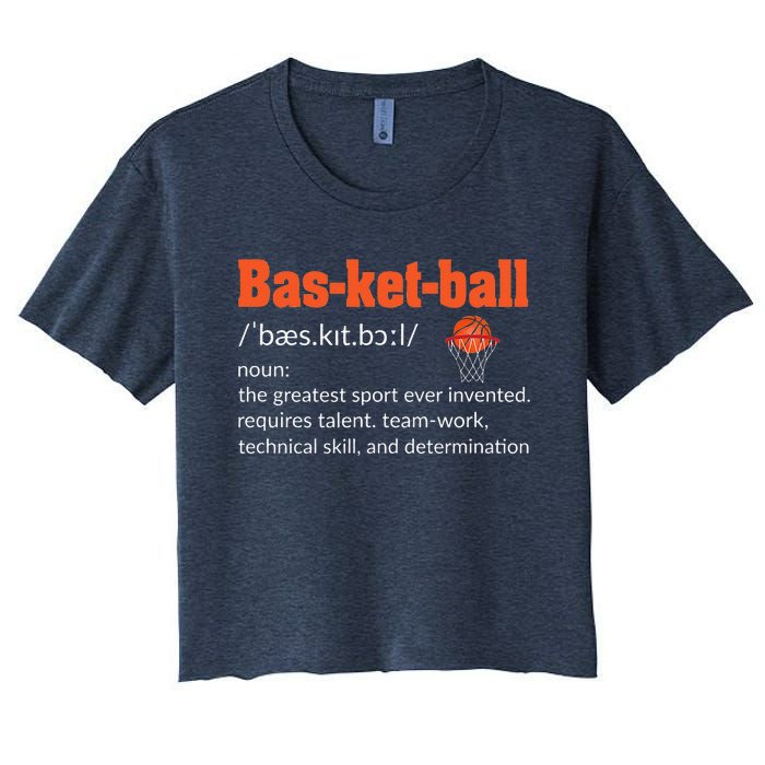 Basketball Player Quote Basketball Lover Funny Basketball Women's Crop Top Tee