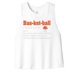 Basketball Player Quote Basketball Lover Funny Basketball Women's Racerback Cropped Tank