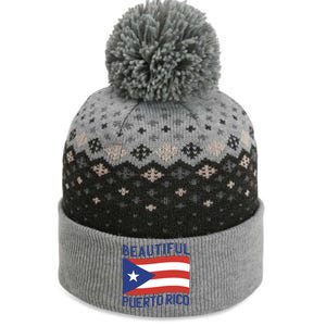 Beautiful Puerto Rico Flag The Baniff Cuffed Pom Beanie