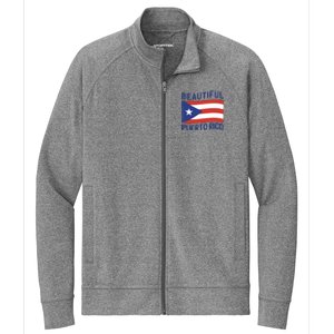 Beautiful Puerto Rico Flag Stretch Full-Zip Cadet Jacket