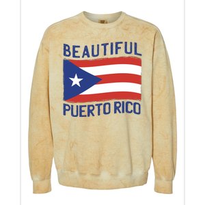 Beautiful Puerto Rico Flag Colorblast Crewneck Sweatshirt